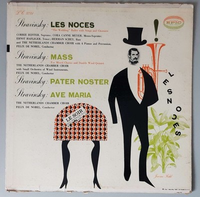 Igor Stravinsky   ''Les Noces / Mass/ Pater Noster / Ave Maria''  (Epic   LC 3231)