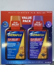 Theraflu Max Strength Flu Relief Daytime/Nighttime Syrup Value Pack 2x8.3 oz