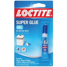 Loctite Super Glue Gel, Clear, 0.07 fl oz Tube, 1 Pack - Superglue for Plastic,