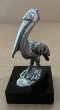 Vintage PELICAN Hudson Pewter Figurine on base