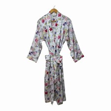 Vintage Robe Victoria's Secret Gold Label Satin Floral Jacquard S 80s Romantic