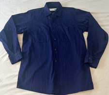 Red Kap Long Sleeve Button-Up Shop Work Shirt Mens Size M Blue