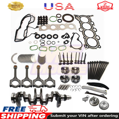 2.0L Engine Overhaul Rebuild Kit Crankshaft&Rods&Timing&VVT For G4NA Hyundai Kia