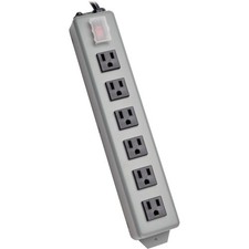 Tripp Lite by Eaton Waber Industrial Power Strip Metal Lighted Power Switch 6-Ou