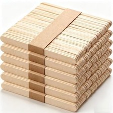 300 Pcs Craft Sticks Ice Cream Sticks, Borogo 4.5inchs Sticks Natural Wood Po...