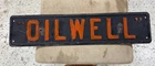 Vintage Pumping Unit Pump jack  “Oilwell” Lease Sign Oil Well Rig Metal Embossed