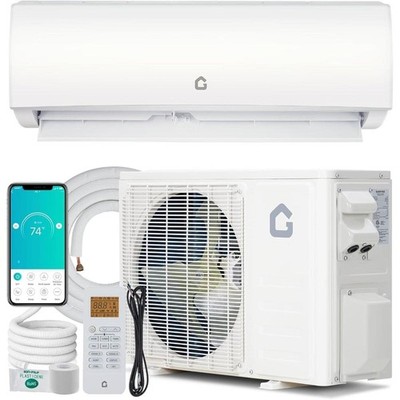 11500 BTU Wifi Enabled Mini Split Air Conditioner & Heater, 17 SEER2 208/230V