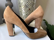 Pour La Victoire Fonta Patent Leather Suede Classics Pumps Heels Shoes 8 M