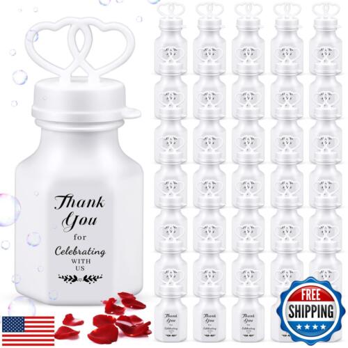 Foilswirl 192 Pcs Wedding Bubbles Bulk Mini Bubble Wands White Funny Party Fa