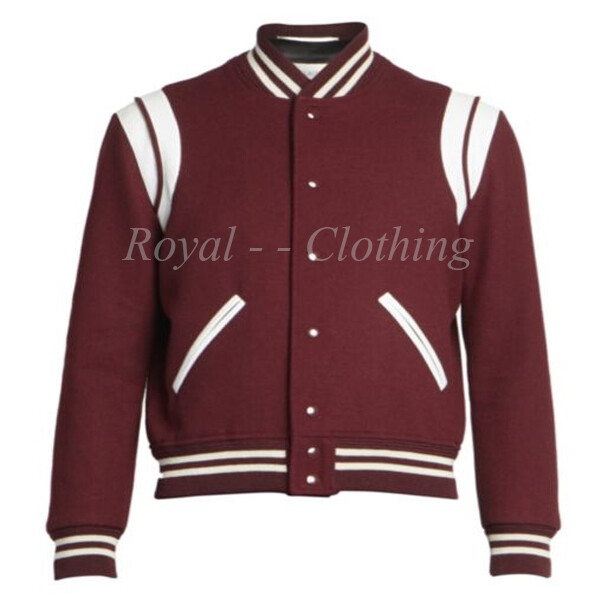 Supreme Varsity Leather Stripe Stylish Letterman Wool Baseball