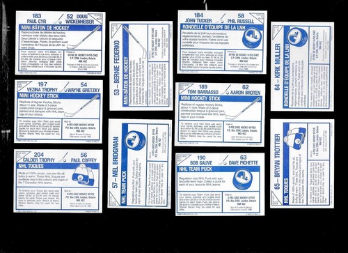 1985-86 OPC 85-86 O PEE CHEE NHL HOCKEY STICKER 1-254 SEE LIST - Picture 123 of 319