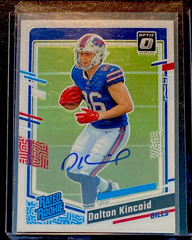 2023 Panini Donruss Optic Dalton Kincaid #d/199 Rated RC ON CARD AUTO Bills
