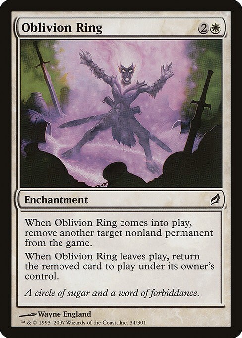 Oblivion Ring 4x *PLAYSET* MtG Lorwyn SP/NM