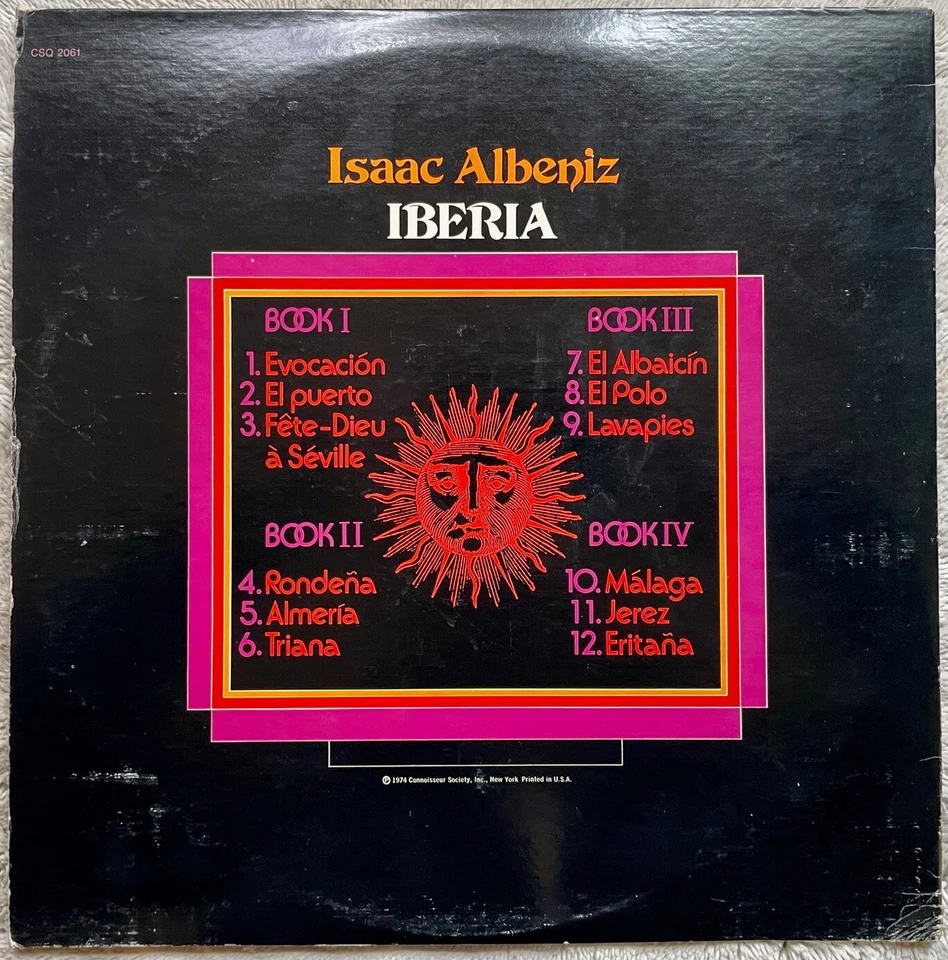 Francisco Aybar ALBENIZ IBERIA (Connoisseur CSQ2061) 1974 2-LPs Quadraphonic - Image 2 of 3