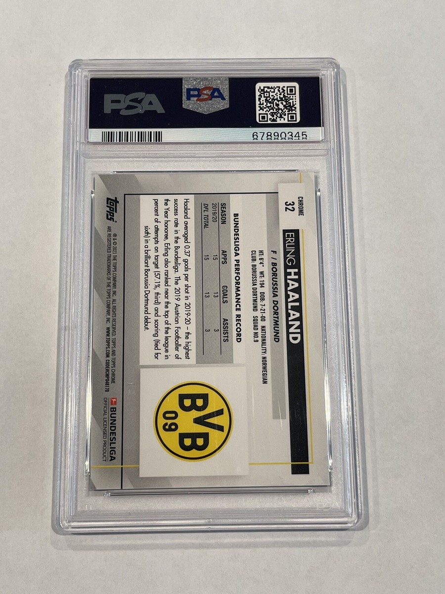 Erling Haaland 2020-21 Topps Chrome Sapphire Borussia Dortmund