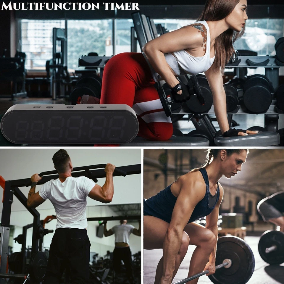 Tragbarer Gym Timer Multifunktional 1000mAh USB Fitness Sport Intervall Workout - Bild 2 von 4