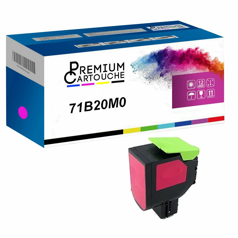 Toner 71B20M0 Lexmark Magenta compatible haute capacité pour des textes et graphiques nets