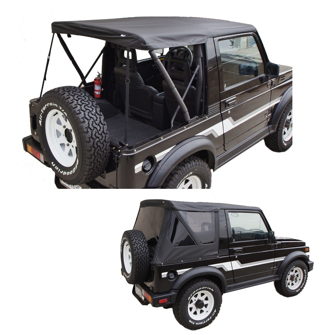 1986-1994 Suzuki Samurai Replacement Soft Top w/ Removable Tinted