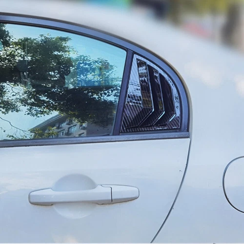 2Pcs Carbon Fiber Window Side Vent Louver Cover Trim For Honda Civic 2006-2011 - Picture 4 of 7