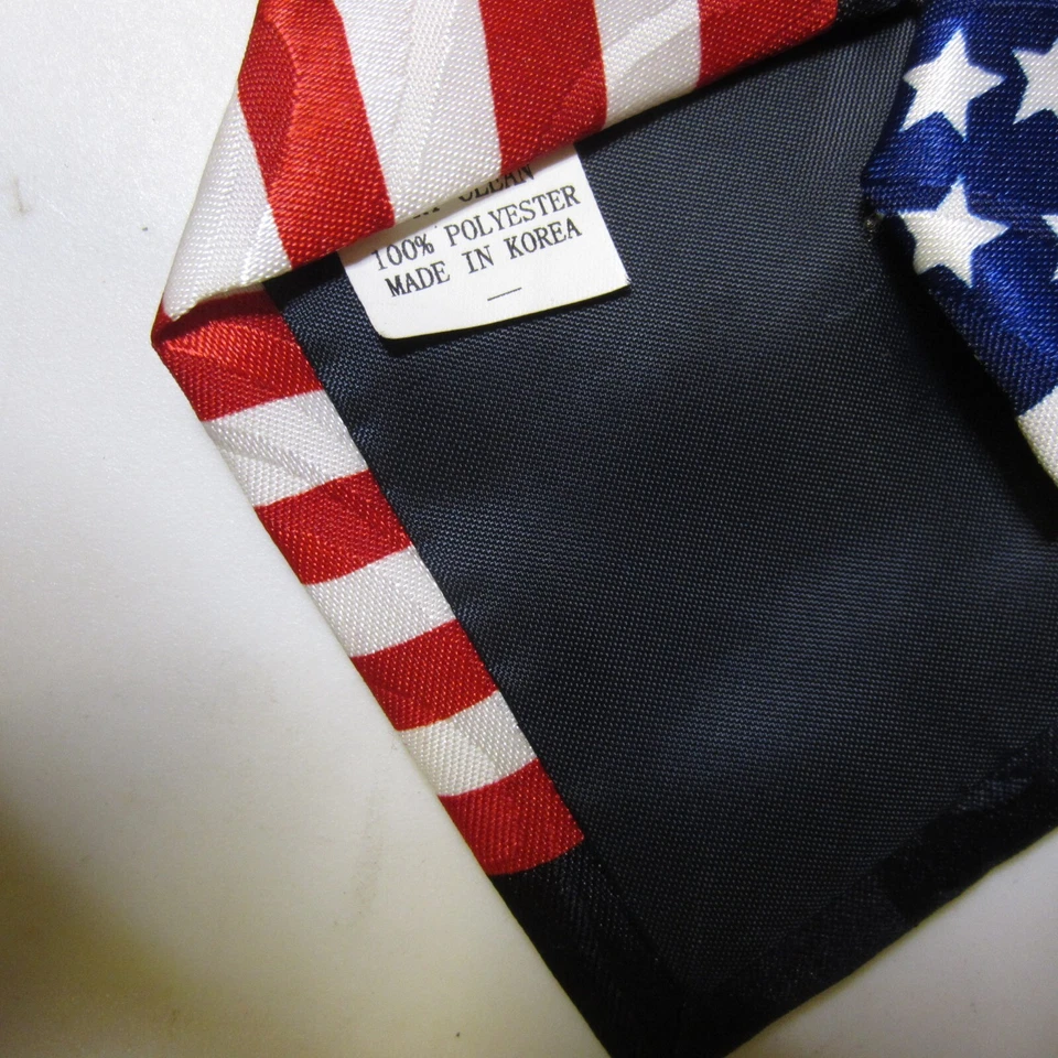Gravata masculina Steven Harris vermelha branca azul estrelas listras Patriotic America Eagle - Imagem 4 de 4