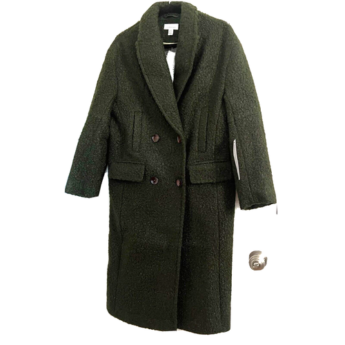topshop green boucle coat