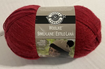 Loops & Threads Woolike Yarn, 3.5 Ounces/ 678 Yards, Red