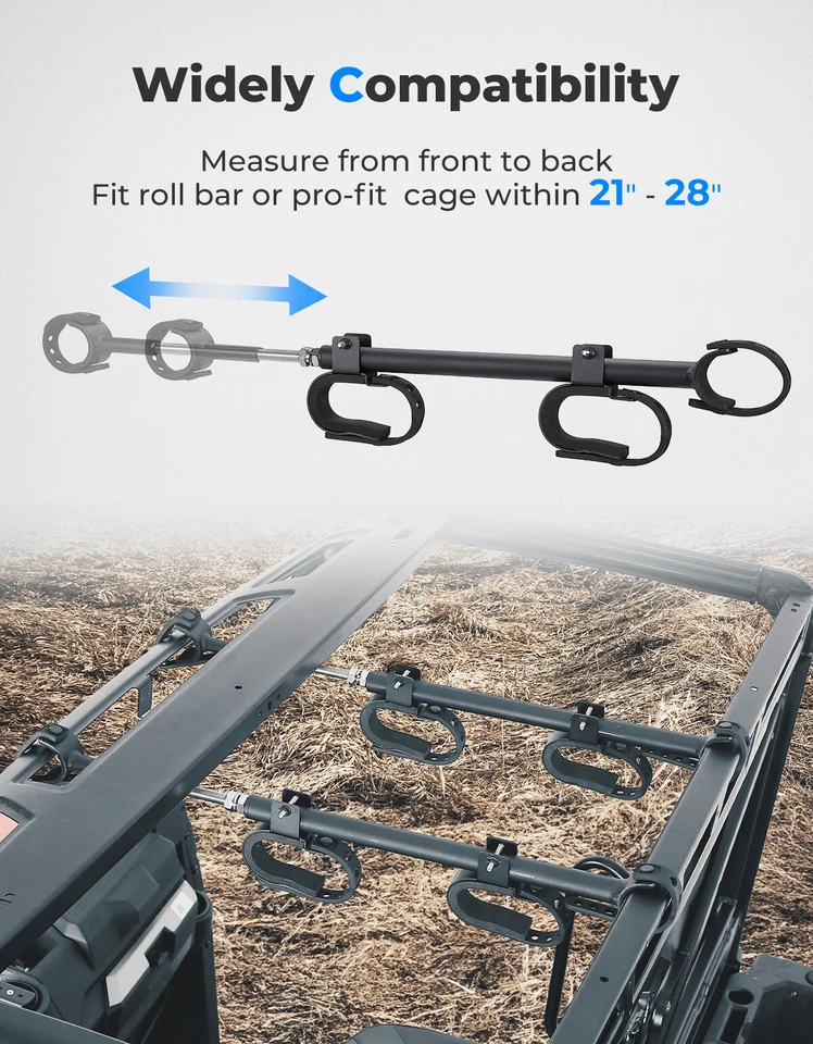 Portaequipajes techo superior UTV para John Deere Gator Polaris RZR Ranger Kawasaki Foto 4 de 4