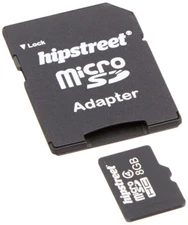 (LOT of 5) 8GB Micro SDHC Card with Adapter Class 4 (HS-MICROSD-8GB)