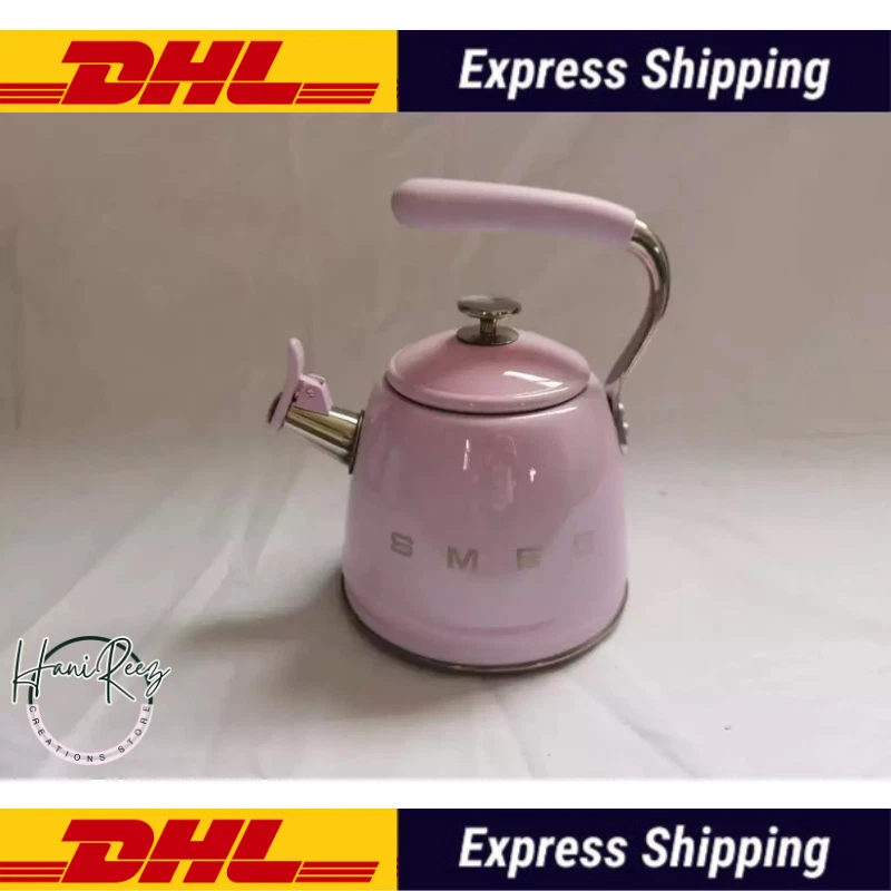 SMEG 全新 Whistling 茶水锅炉加热器 不锈钢炉灶 罐 DHL 船 — 第 4/4 张图片