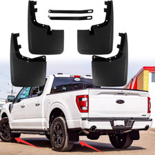 4pcs Black Splash Guards Mud Flaps W Hardware For 2021 2022 2023 2024 Ford F150
