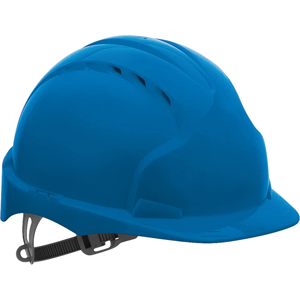 Schutzhelm Bauhelm Helm HDPE-Kunststoff Top Qualität JSP Blau Gr. 53 - 64cm NEU - Bild 2 von 2