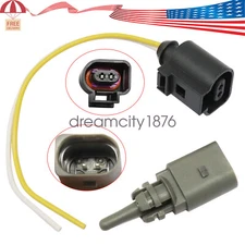 Air Temperature Sensor Sender & Connector Outside Ambient Fit Audi Volkswagen US