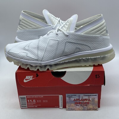Size Nike Air Max Flair Triple White Suede Leather (942236-100) 