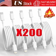 USB-C PD Fast Charger Cable lot Cord Type USB C For iPhone14 13 12 11 Pro Max XR