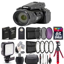 Nikon COOLPIX P950 Digital Camera 83x LED 7PC Filter EXT BAT - 64GB Bundle