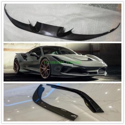 FITS FOR FERRARI F8 TRIBUTO SPIDER CARBON FIBER FRONT BUMPER LIP CORNER COVER