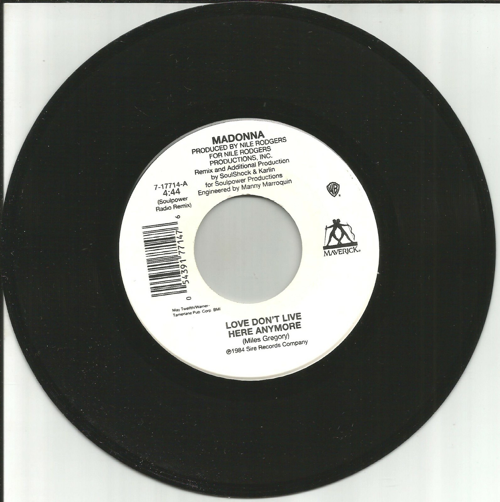 MADONNA Love don’t Live w/ 2 RARE REMIXES LIMITD USA 7 INCH Vinyl Single MINT 45