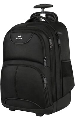 MATEIN Rolling Backpack, 17 inch Water Resistant Wheeled Laptop Backpack