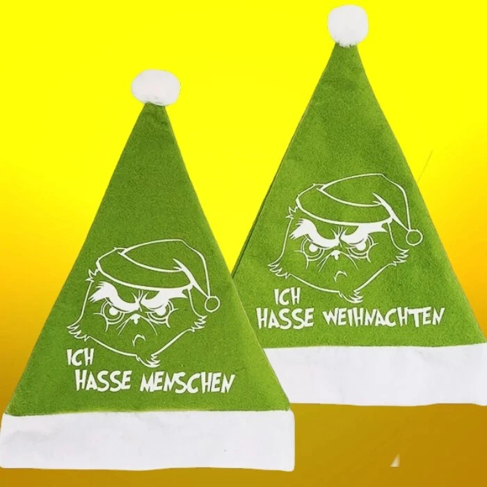 Weihnachtsmütze Nikolausmütze Ich hasse Menschen Weihnachten Festtags-Muffel