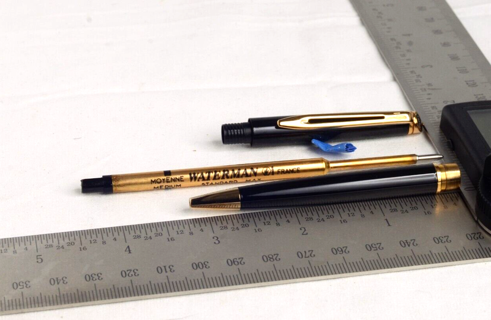 Waterman and Parker TIME Ballpoint Pens w/ Case, France & UK