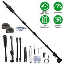 Electric Cordless Pole Saw Tree Trimming Battery Powered Chainsaw Extension Rods