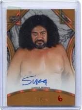 2018 Topps Legends - SIKA (Wild Samoans) - Bronze On Card Autograph - WWE #d/99