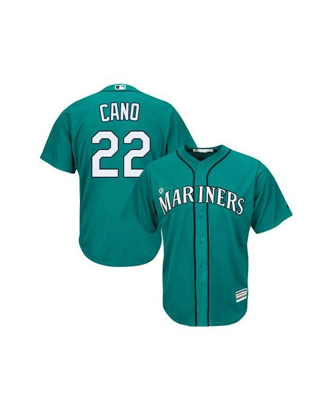 NWT $80 Seattle Mariners Youth M/medium Majestic cool base jersey Cano #22  Sewn