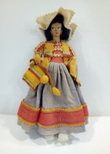 ANTICA VECCHIA BAMBOLA in PANNO - con abito TIPICO Anni '40/'50, REGIONALE