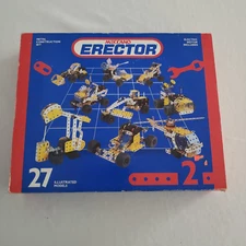 Meccano Erector Set #2 Model 030402 in Orig Box Instructions NOT COMPLETE