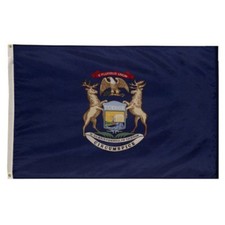2x3 State of Michigan Premium Quality Polyester Flag 2'x3' Banner Grommets 100D