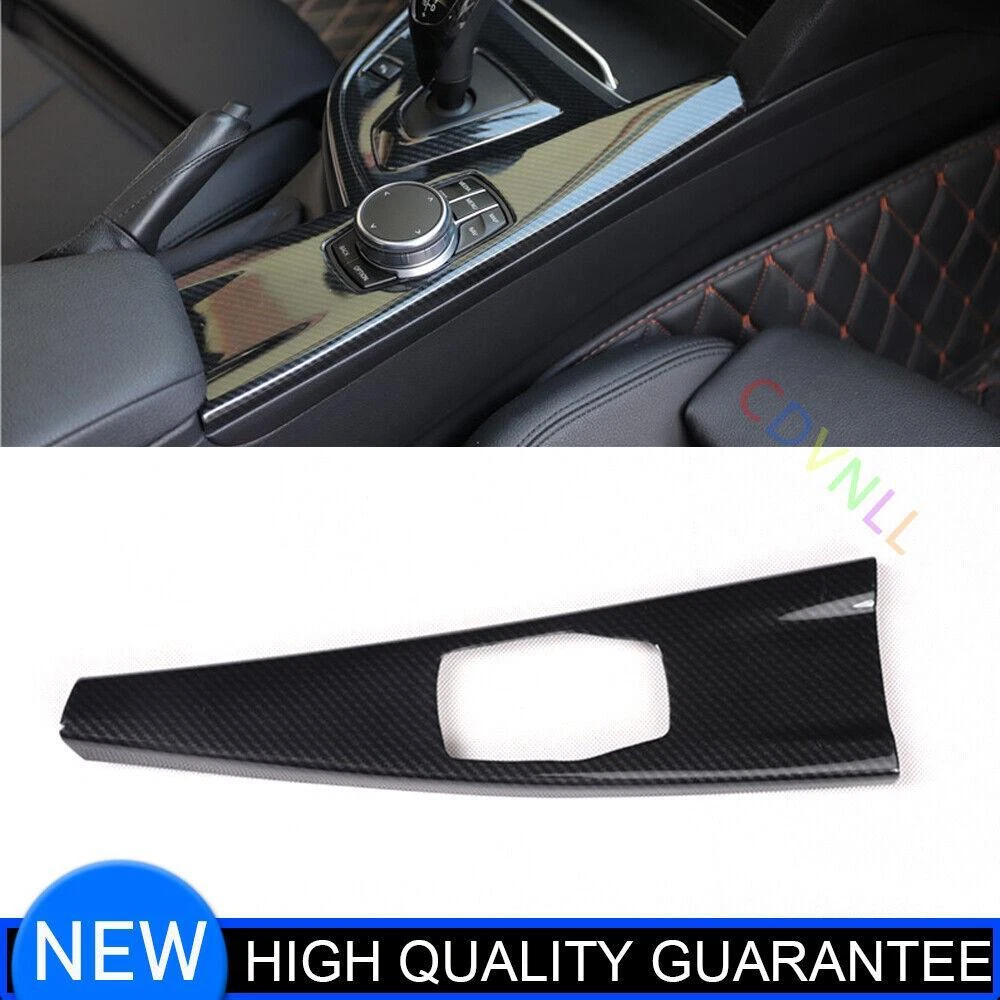 For BMW 3 Series 2013-19 Carbon Fiber Central Console Multimedia Button Decor 1*