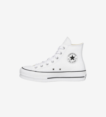 Converse All Star 561676C Platform Hi  lift Leather white color womens size NWB