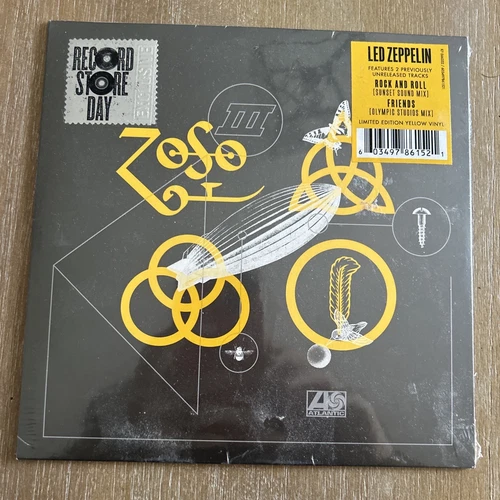 Led Zeppelin Rock And Roll Friends Record Store Day Exclusive Yellow 7” Vinyl