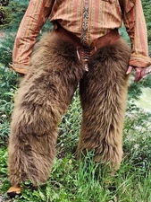 Buffalo wooly chaps, hand crafted